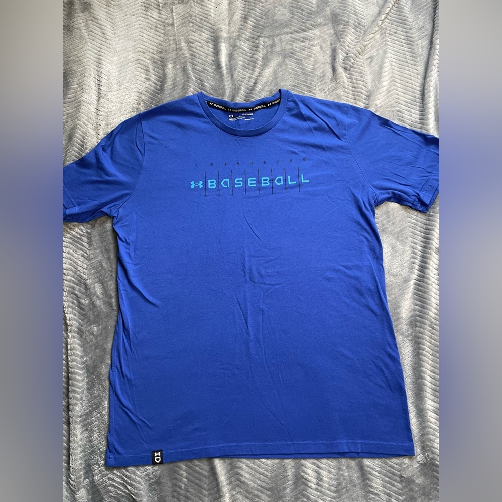 Men’s‎ Under Armour Baseball Graphic Tee Royal Blue XL Loose
